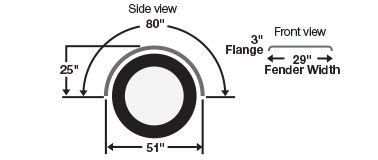 <p>Black polyethylene single axle fenders (Pair)</p>